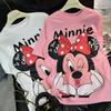 Minnie Mouse T Shirt Women Man Vintage Cartoon Graphic Tee Cotton Casual Tops Streetwear Fashion 2026 Summer Disney Print Y2k
