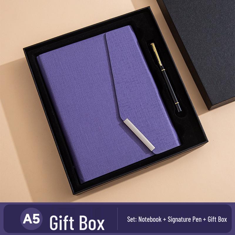 A5 Business Hardcover Notizbuch Geschenkset: Nachfüllbarer dreifach faltbarer Notizblock, Personalisierbares Souvenir.