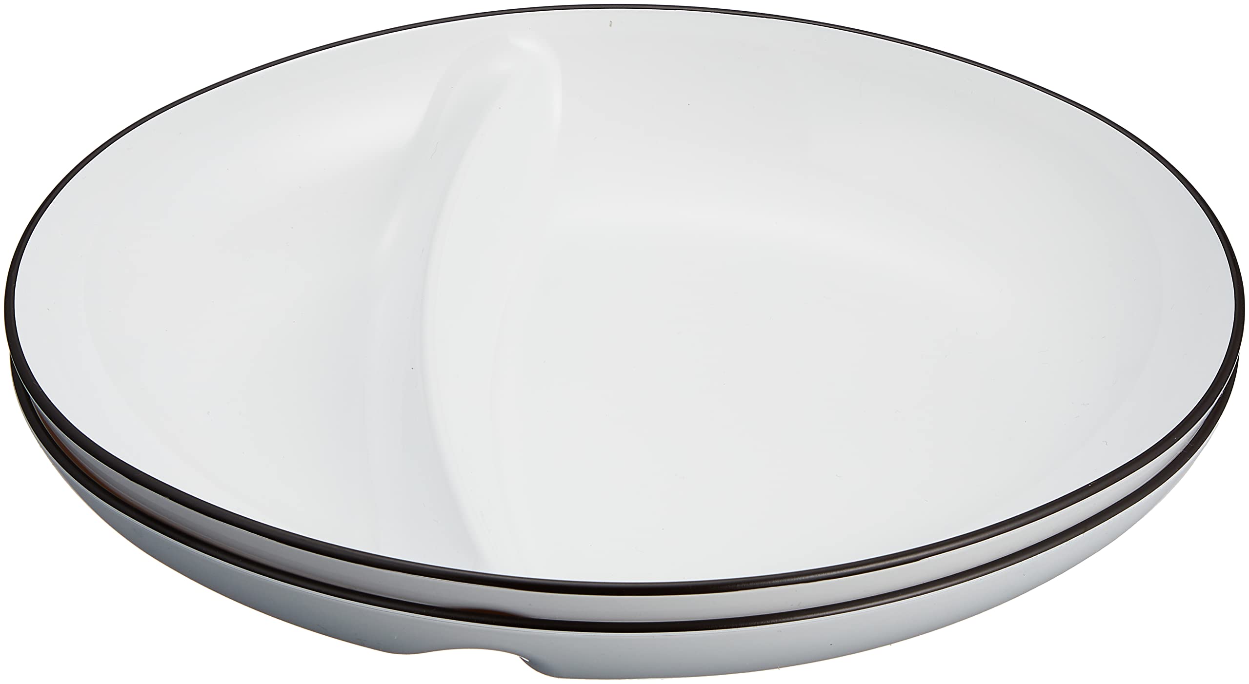 

Mitani Yamanaka Lacquerware Nature Divided Oval ounces (Mitani) Microwave-Safe Bowl, White, 2-Pack, 7.8 белый
