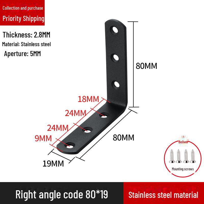 L-förmiger Regalträger aus Edelstahl, 90-Grad-Rechtwinkelverbinder