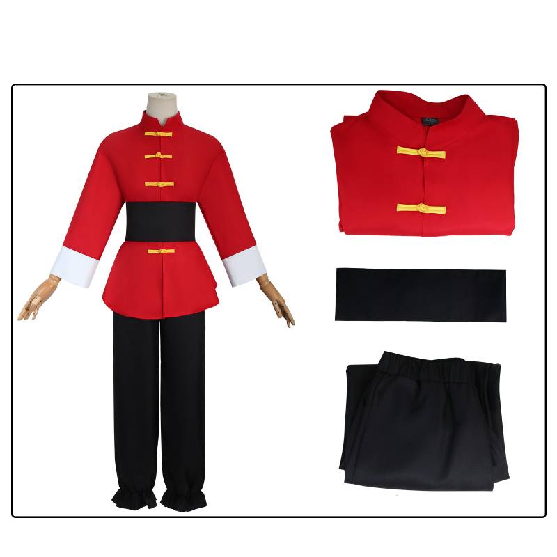 

Украшение Косплей Костюм Ранмы Набор для Выступлений Рождество Аниме Одежда Кунг-Фу XS