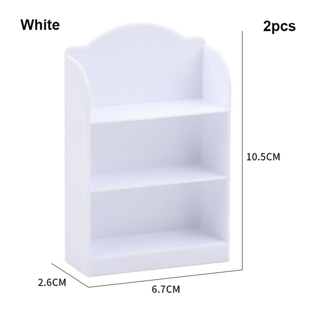 

2pcs Plastic 1/12 Dollhouse Cabinet Miniature Furniture Accessories белый