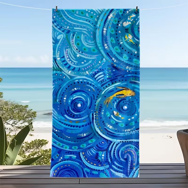 Aquarell Zitrone Floral Print Strandtuch Schnelltrocknend Leicht Saugfähig Sanddicht Handtuch für Sommer Strand Camping Reisen
