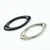 Oval Keychain Bag Pendant with Zinc Alloy Carabiner and Metal Spring Ring Accessory