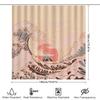 Colorful Ocean Wave Shower Curtain Perfect For Bathroom Decor With 3D Printed Design Water-Resistant Fabric (Size: 69X70In)