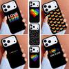 Heart Rainbow Gay Pride LGBT Soft Phone Case for iPhone 16e 15 14 13 12 17 Pro Max Plus Air 17pro Cover Coque
