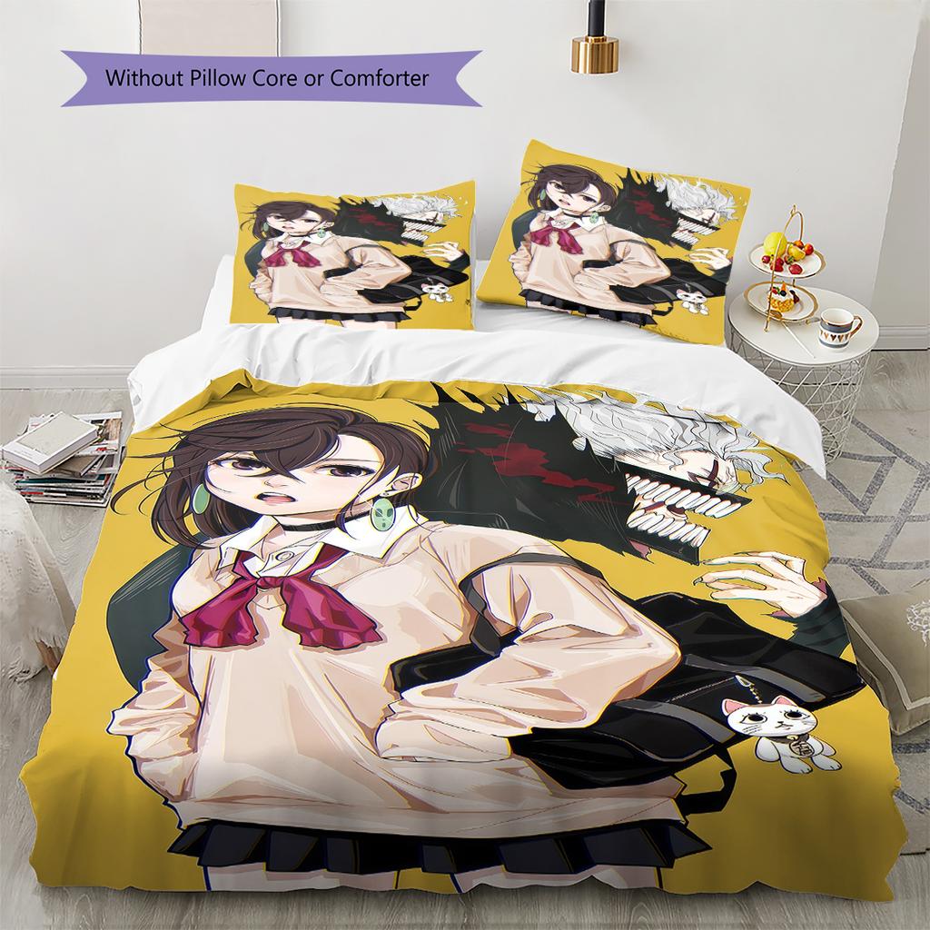 Ložní prádlo se vzorem DAN DA DAN, Sada přikrývky, Povlak na přikrývku, Povlak na polštář, Domácí dárek k narozeninám (1 * povlak na peřinu + 2 * povlak na polštář, bez jádra)