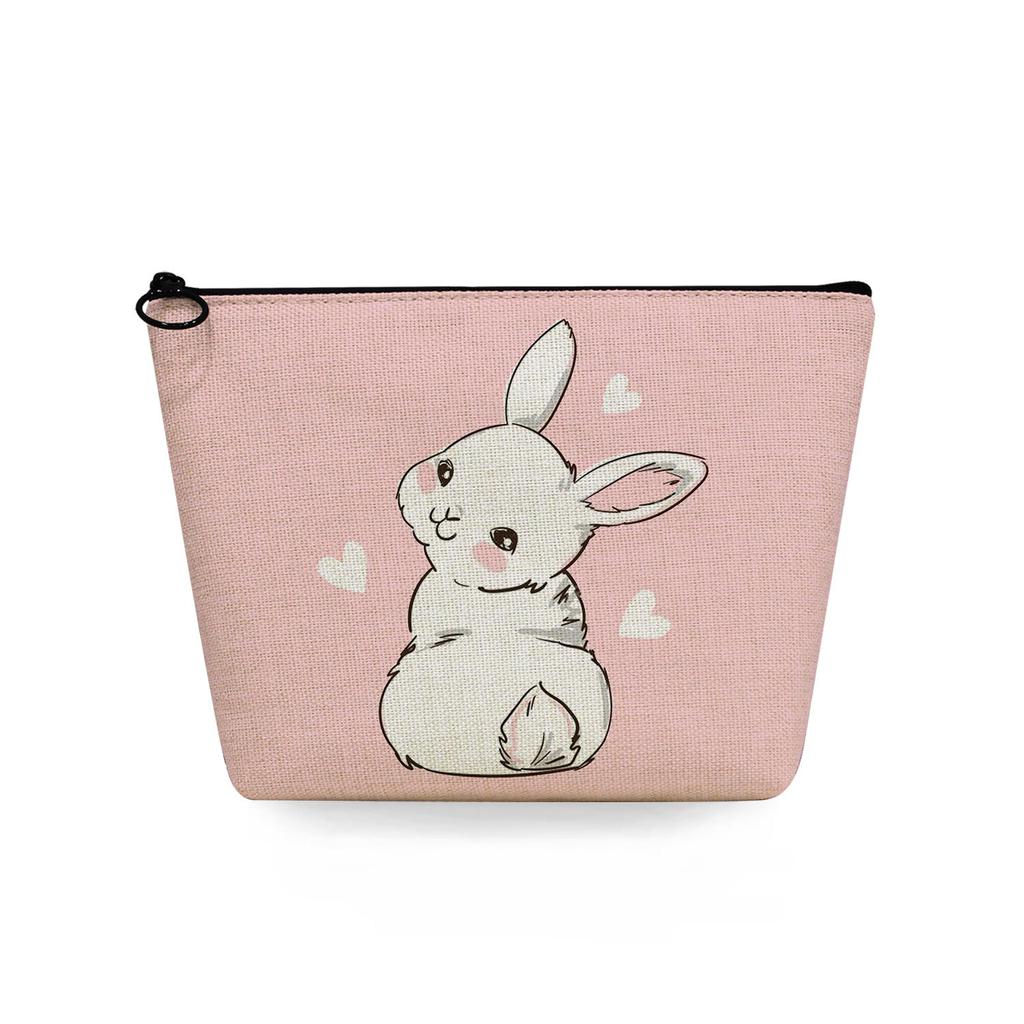 Women Cute Rabbit Print Cosmetic Bag Toiletries Organize Travel Storage Case 6790