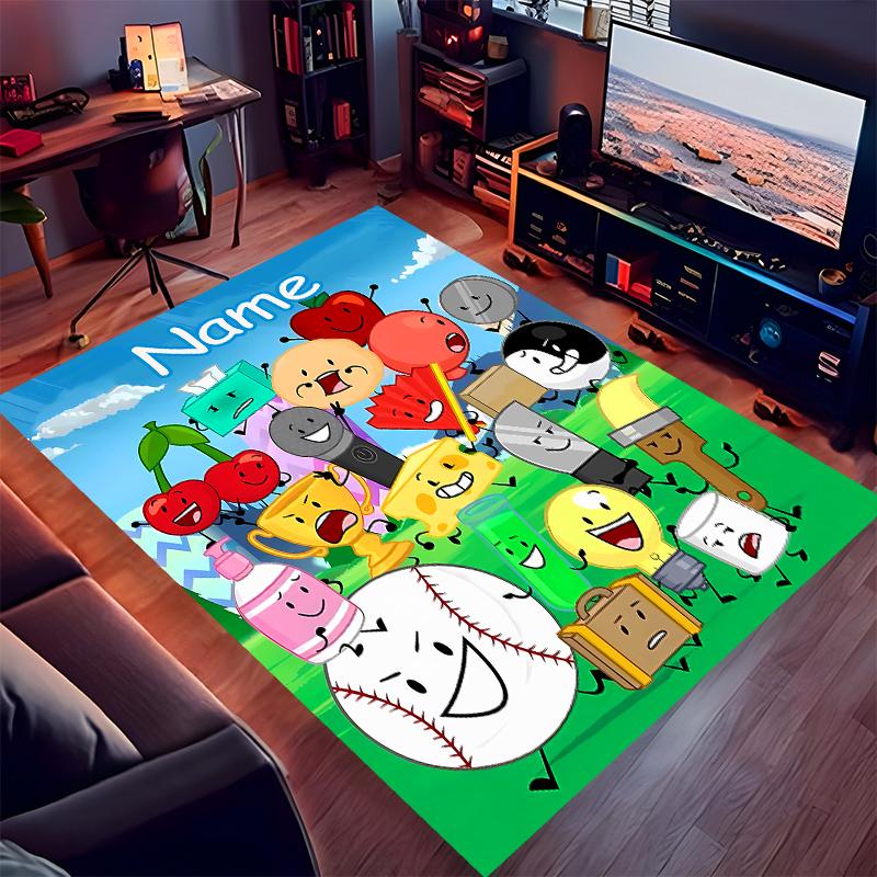 Custom personalization nanimate Insanity Print Area Rug - Soft, Washable Non-Slip Indoor Mat,Living Room,Home&Office Decorative Rug