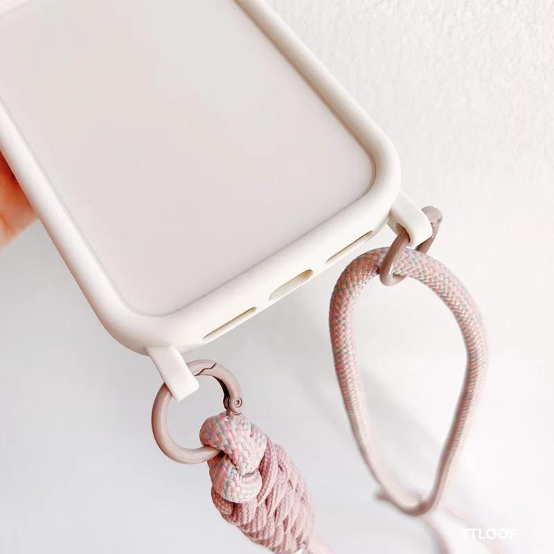 Husă de telefon cu șnur reglabil pentru colier crossbody pentru iPhone 15 16 14 13 11 12 Pro Max MiNi XR X XS 7 8 plus SE 2020, husă moale