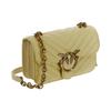 New PINKO Leather Shoulder Bag, Crossbody Bag Mini Women's Yellow 100048-A14Q-C08Q