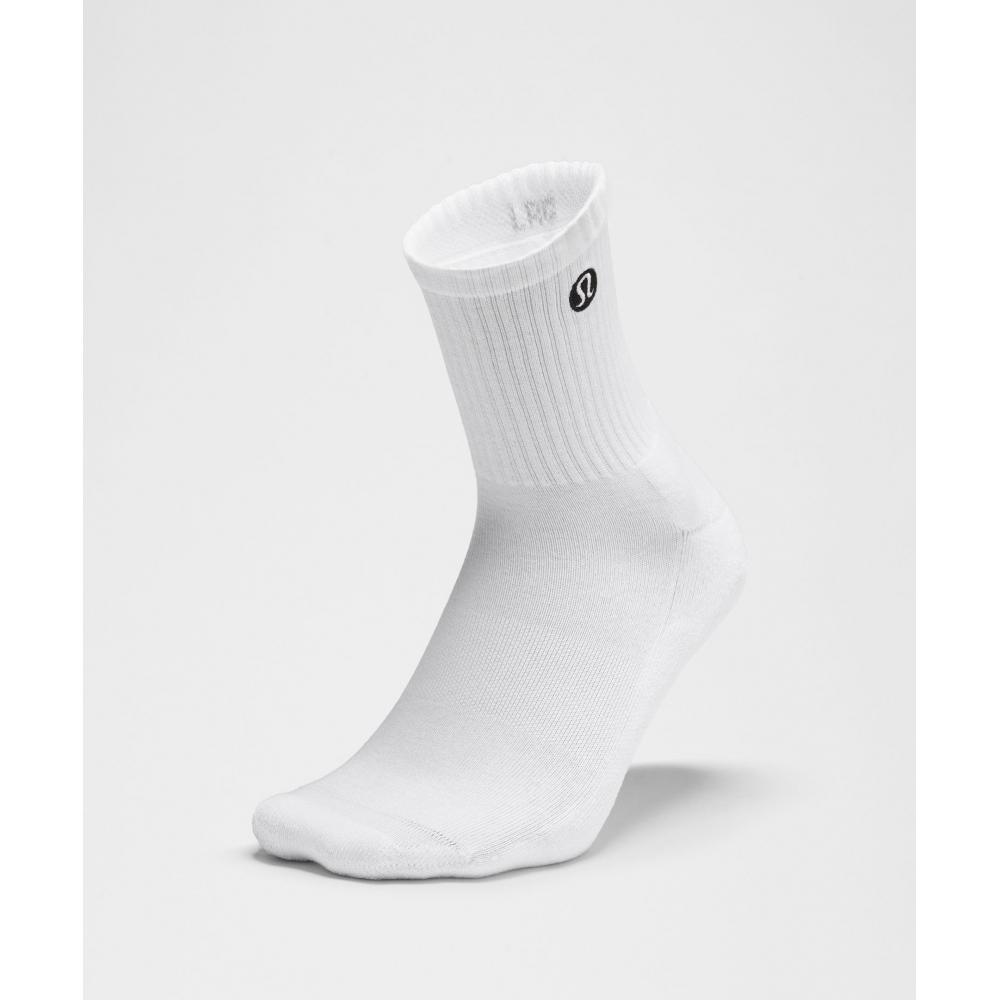 Lullulemon Unisex Daily Essential Quarter Socks *3 Pack Wht
