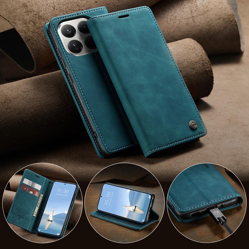 

For Xiaomi 15T Pro 15T CaseMe Magnetic Retro Leather Flip Wallet Stand Cover With Card Slot for Xiaomi Mi 15 T Pro xiaomi 15T