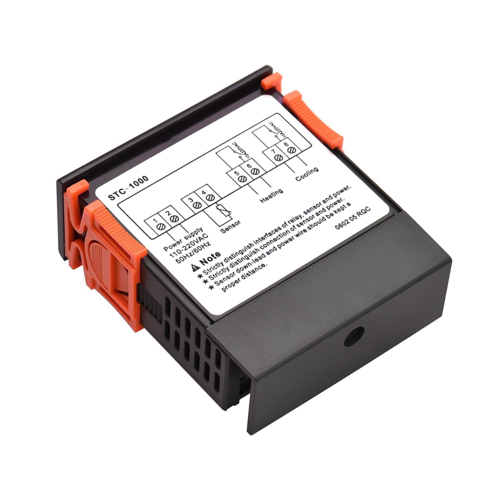 

Digital Temperature Controller STC 1000 Intelligent Temperature Regulator DC 24V Refrigerator Thermostat Support AC 110-220V чёрный