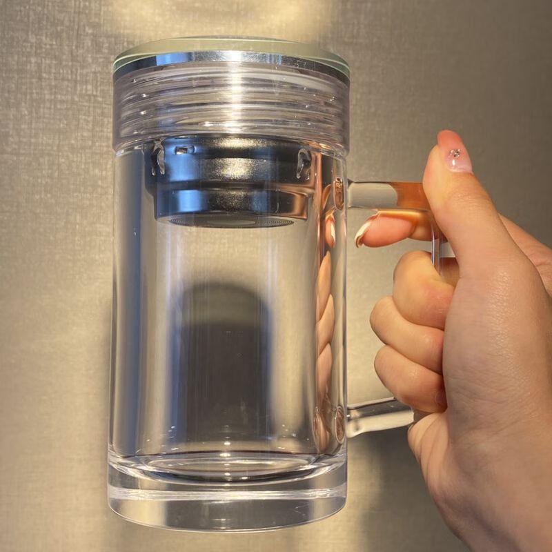 

Handmade Natural Crystal Teacup with Lid and Handle