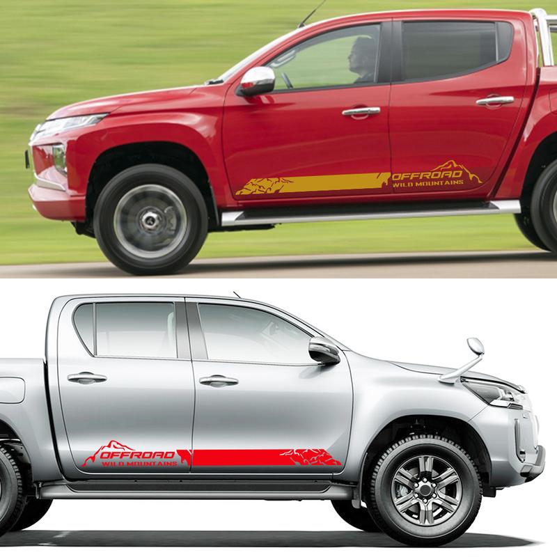 Universal Car Stickers Wild Mountain Style Decor Decals For Ford F150 Ranger Chevrolet Silverado Isuzu Dmax Toyota Hilux Tundra