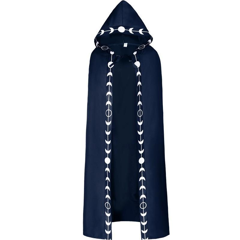 Plus Size Halloween Hooded Cloak - Medieval Renaissance Cape (5 Colors) for Cosplay and Performance