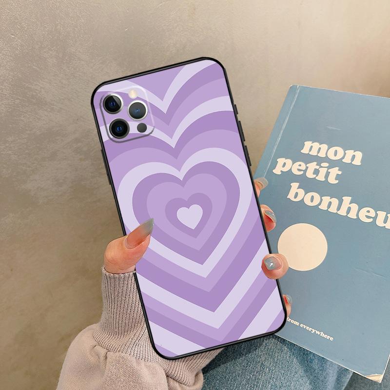 Latte Love Brown Heart Aesthetic Case For iPhone 17 Air 16 15 14 13 11 12 Pro Max 13 mini XR 15 16 Plus 16e Back Cover Shell