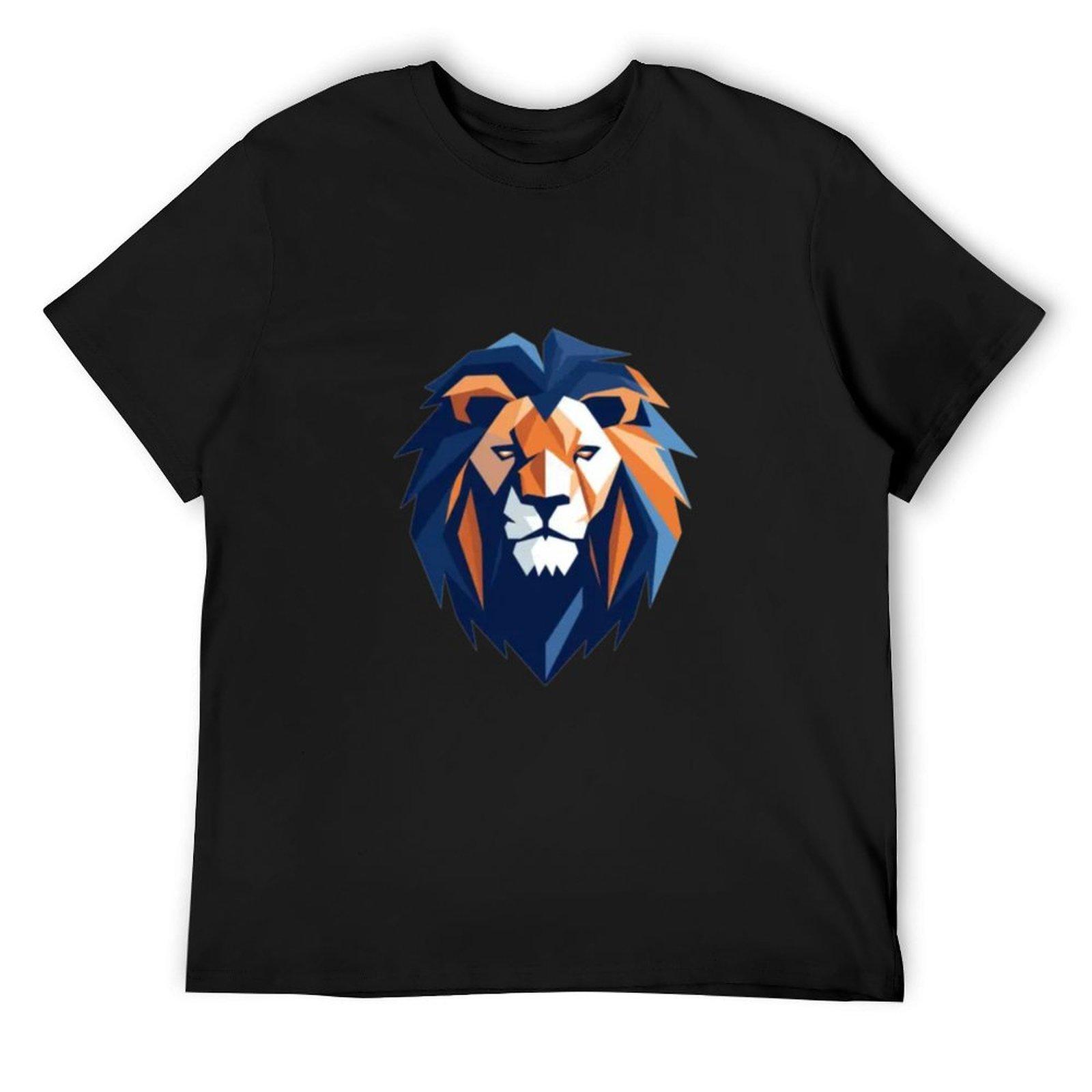 

Lion T-Shirt plain customizeds blanks street wear black t shirts for men 4XL
