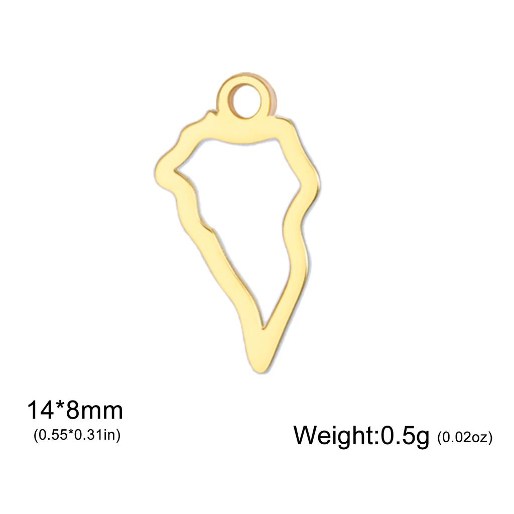 Bracciale La Palma per Donna Acciaio Inossidabile Mappa delle Isole Canarie Spagna Contorno Bracciale Gioielli Accessori