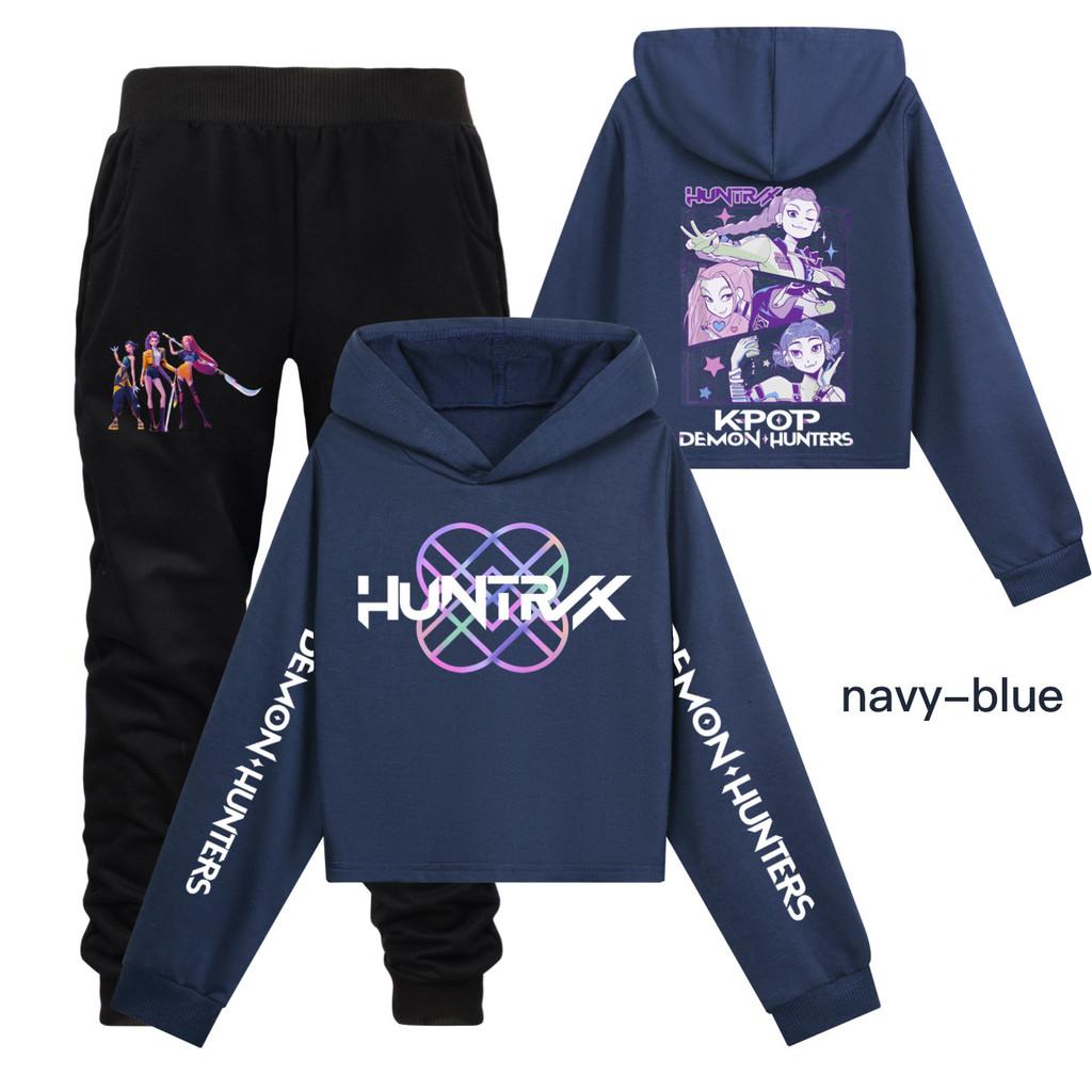 Kpop Demon Hunters Girl Child Hoodie Sweatsuit With Soft Cotton Fabric For Active Play