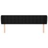 VidaXL Headboard with Ears Black 183x23x78-88 Cm Fabric3117594