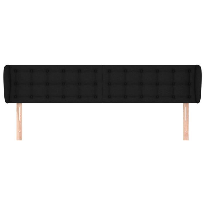 VidaXL Headboard with Ears Black 183x23x78-88 Cm Fabric3117594