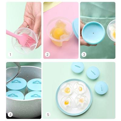 1 Stück Niedliche Eierkocher Werkzeuge Eierform Maker Antihaft Kunststoff Eierkocher Pochierer Für Kinder Backform Kawaii Küchenzubehör