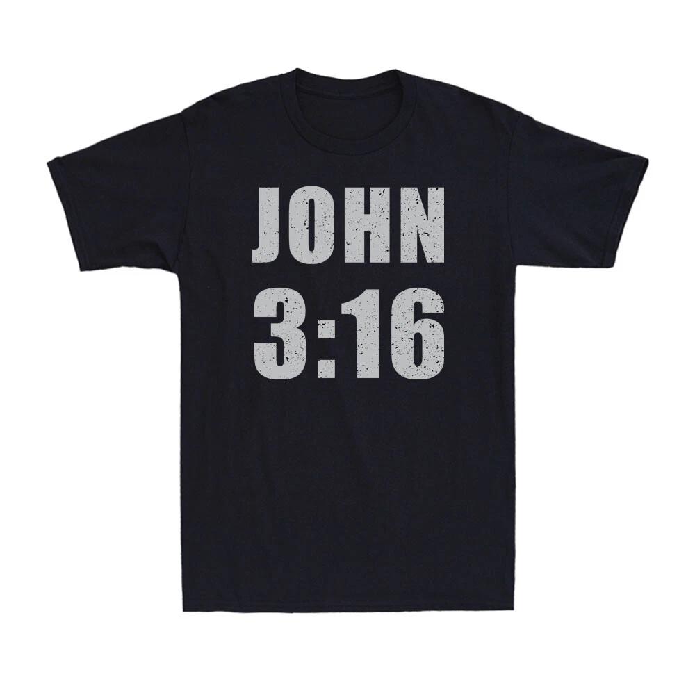 John 3 16 Bible Verse Scripture Christian T-Shirt Jesus John 3:16 Men s T-Shirt XS