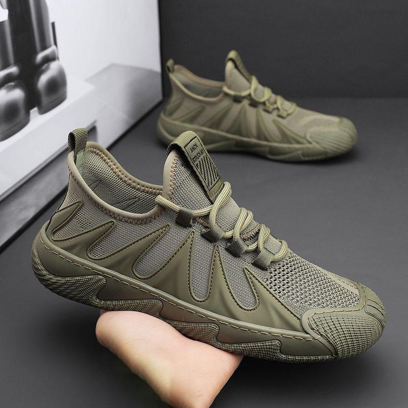 

Мужская повседневная сетчатая обувь для мужчин, прогулочная обувь, кроссовки для активного отдыха, мужская дышащая обувь 43 зелёный