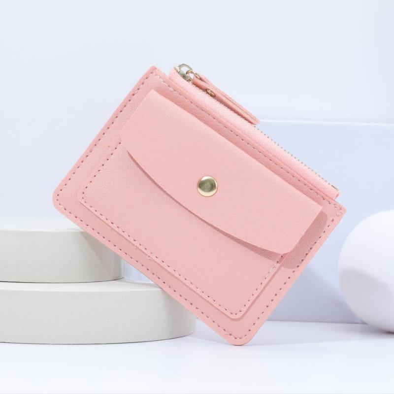 

2023 Multifunctional PU Leather Card Holder & Coin Purse with Zipper and Multiple Slots