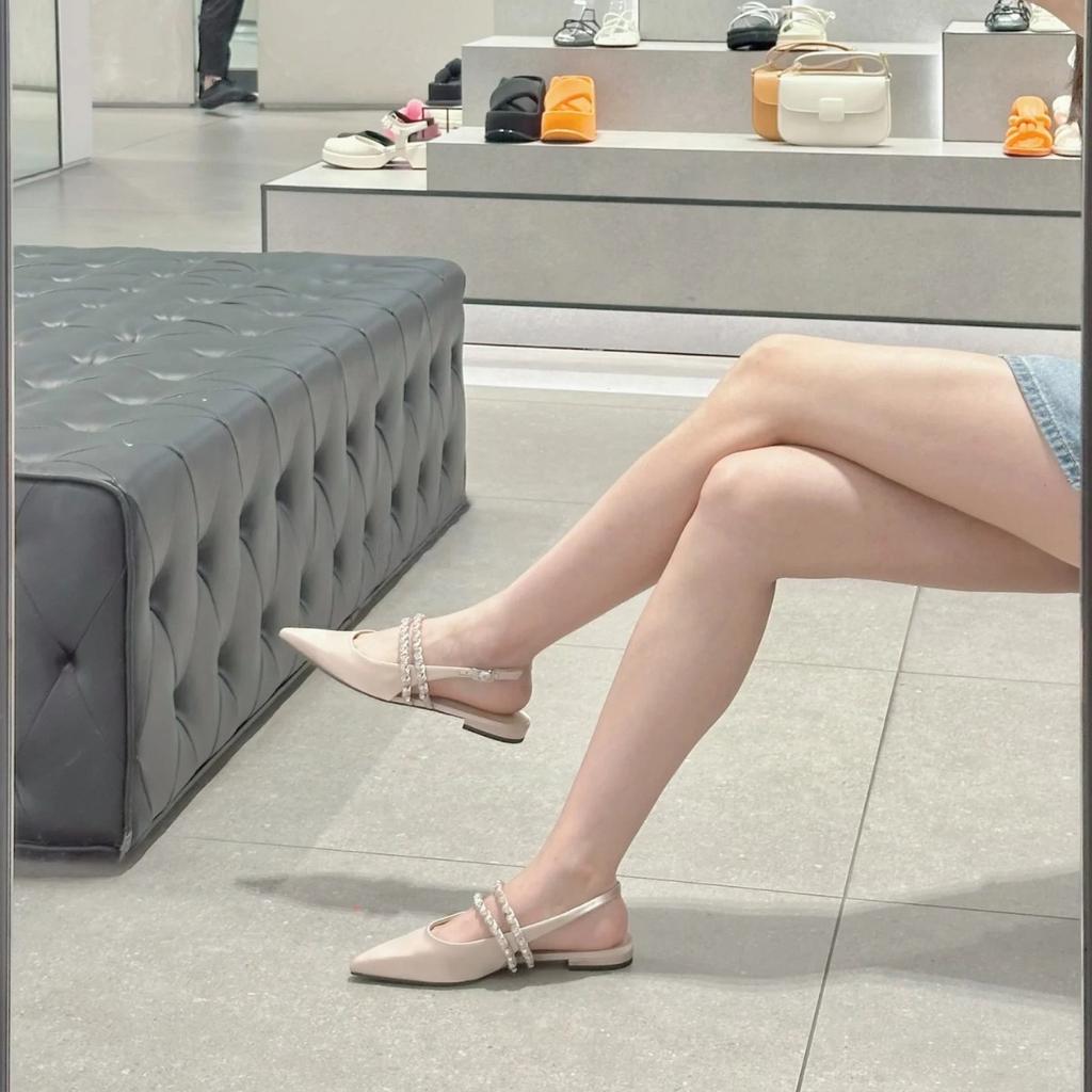 Fashion Black Pink Silk Slingback Sandals Women Designer Pointed Toe Crystal Band Summer Shoes Woman Back Strap Sandalias Mujer Size 43