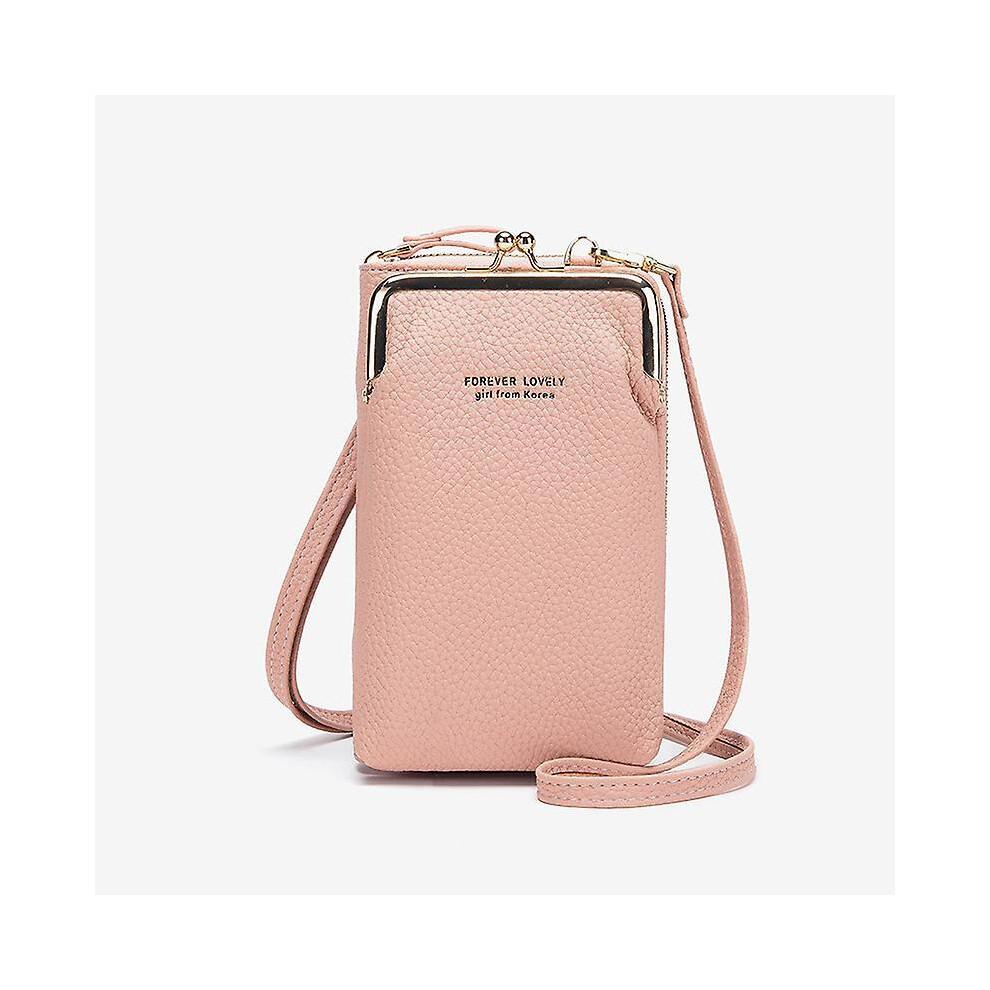 Women Phone Bag Crossbody Phone Pouch Mini Cell Phone Purse Shoulder Bag Wallet,Pink