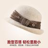 Elegant Bucket Hat Women's Wool Blend Autumn and Winter Retro Dome Basin Hat Temperament Versatile Top Hat
