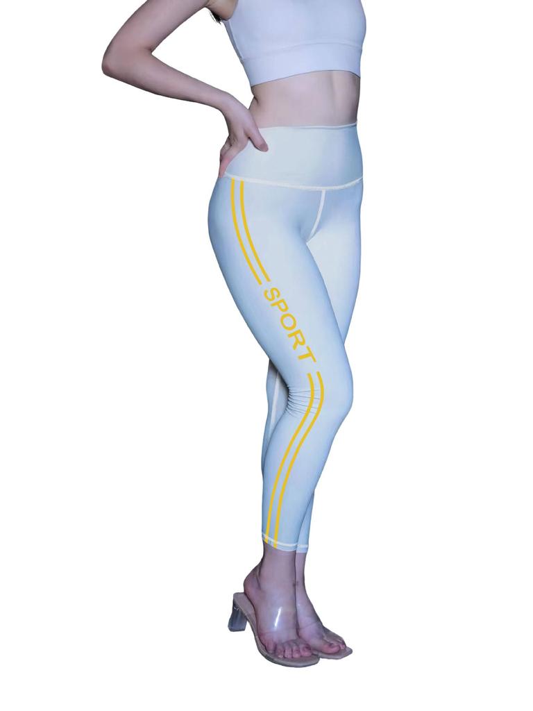 Kadın Yüksek Bel Düz Renk Yoga ve Fitness Pantolonu