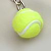 Realistic Tennis Keychain Accessory For Sports Fan Lightweight Portable Design Alloy Materials Keyring Creative Gift