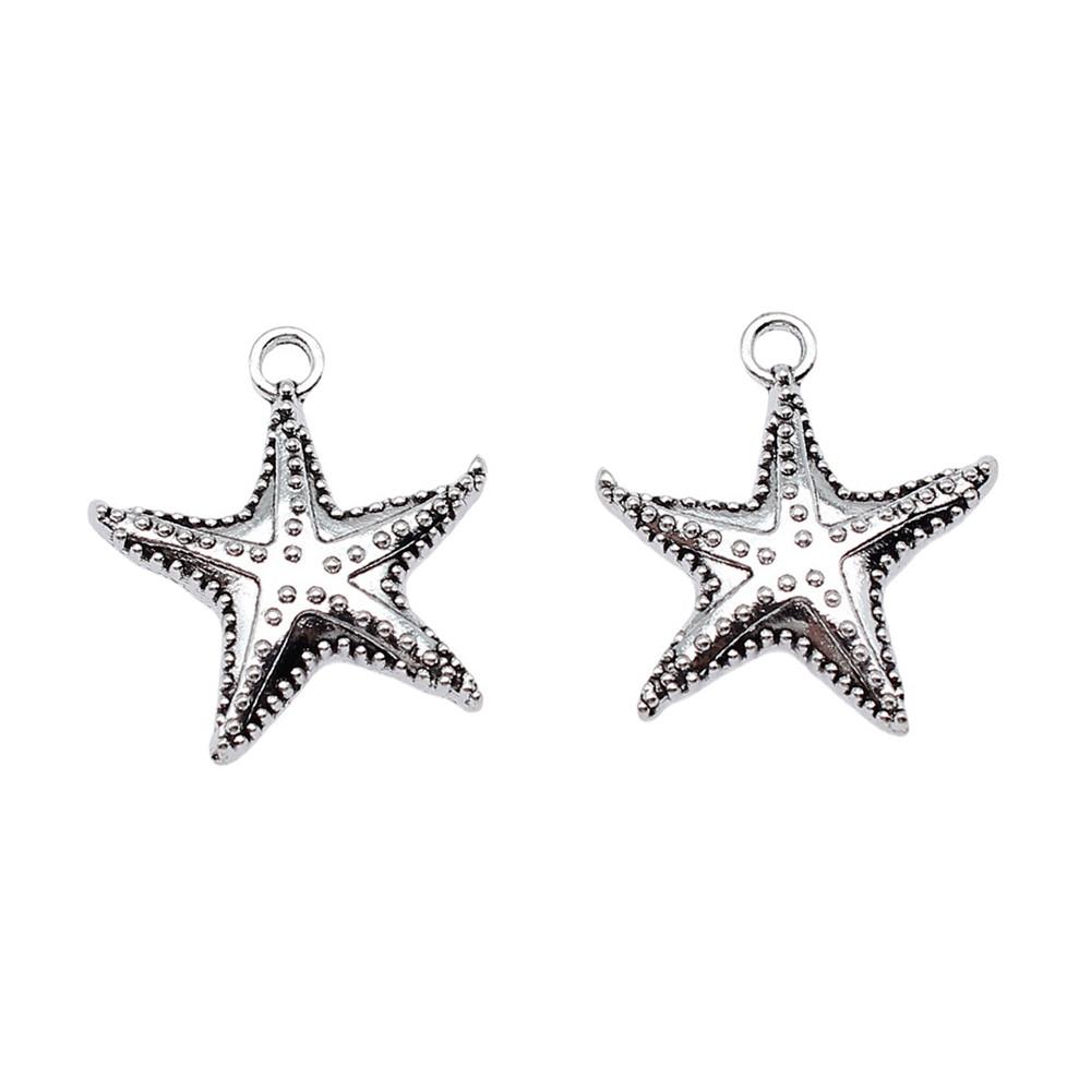 Starfish Charms Multi Color Metal Pendants For Beach Themed DIY Jewelry Accessories