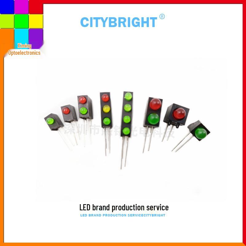 3mm Frosted White LED Bead with Centered Single-Hole Standoff Base