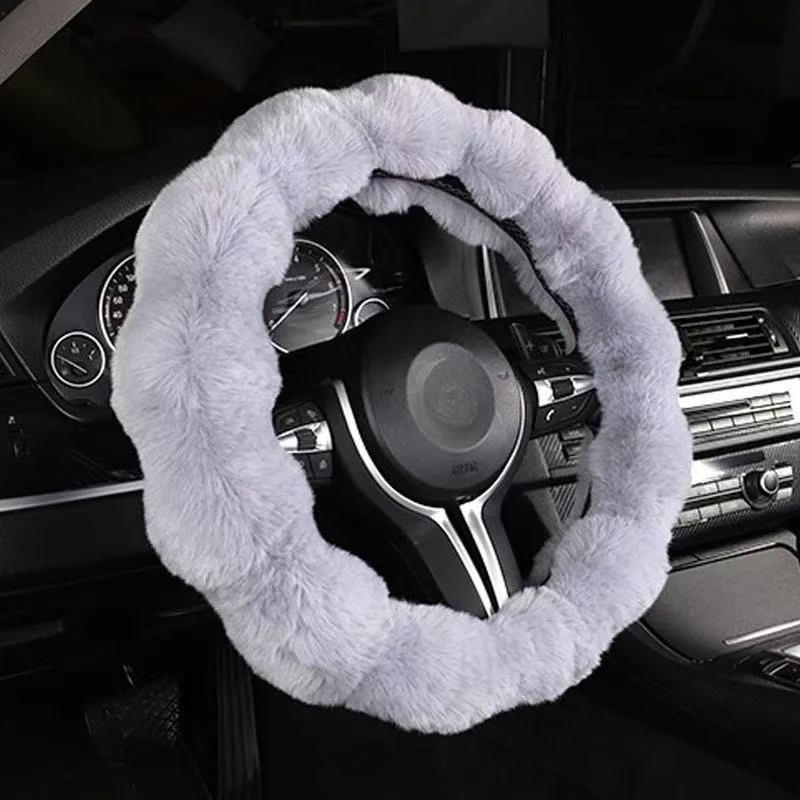 

Soft Fluffy Steering Wheel Cover Non-Slip Grip Universal Car Interior Accessory