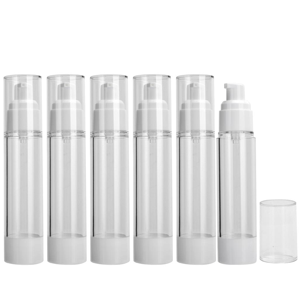 Empty Lotion Bottle Plastic Cosmetic Dispenser Bottle Refillable Vacuum Pump Bottle 50ml