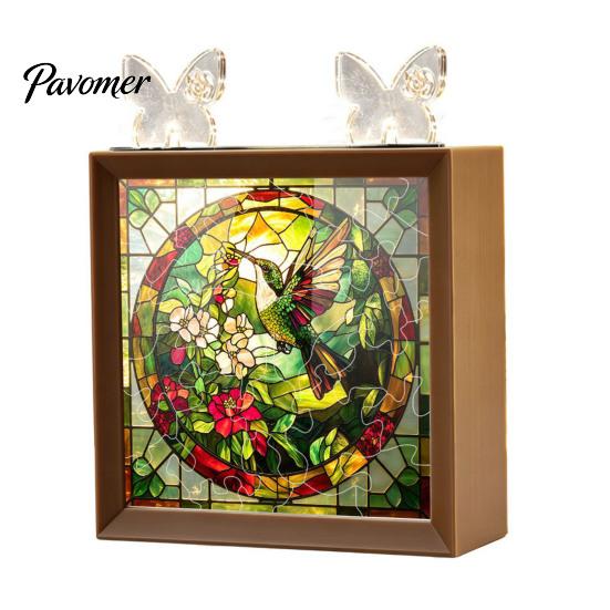 Romantic Warm Light Decor DIY Acrylic Puzzles Night Light, Hand-Assembled Jigsaw Lamp with Butterfly Decor, Atmosphere for Room Creative Handmade LED