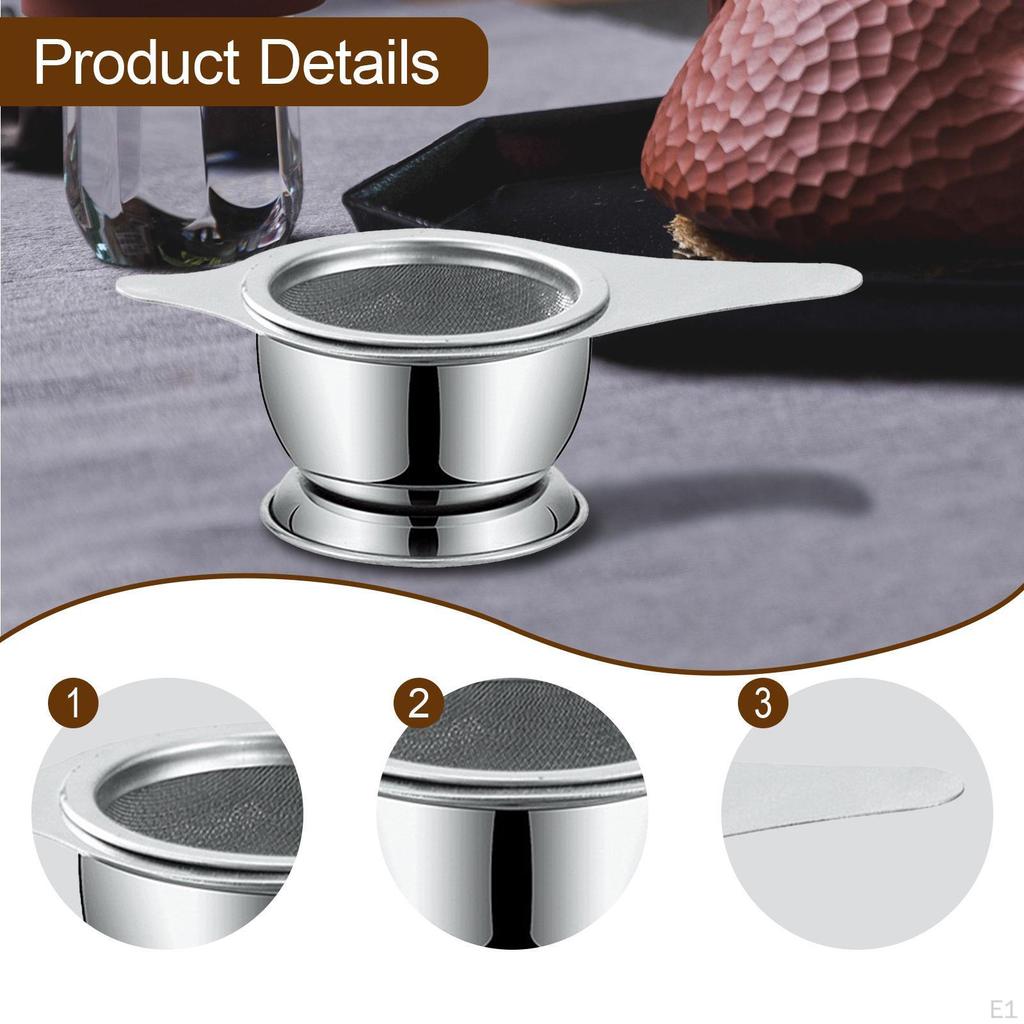 Stainless Steel Tea Strainer Set Fine Mesh Mugs Teapots Cups Sieve Home Use Gift Soup Hotel Bowls