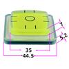 Universal Spirit Level Bubble Square Base Horizontal Measuring Instrument Tool Green Bullseye Caravan Leveler