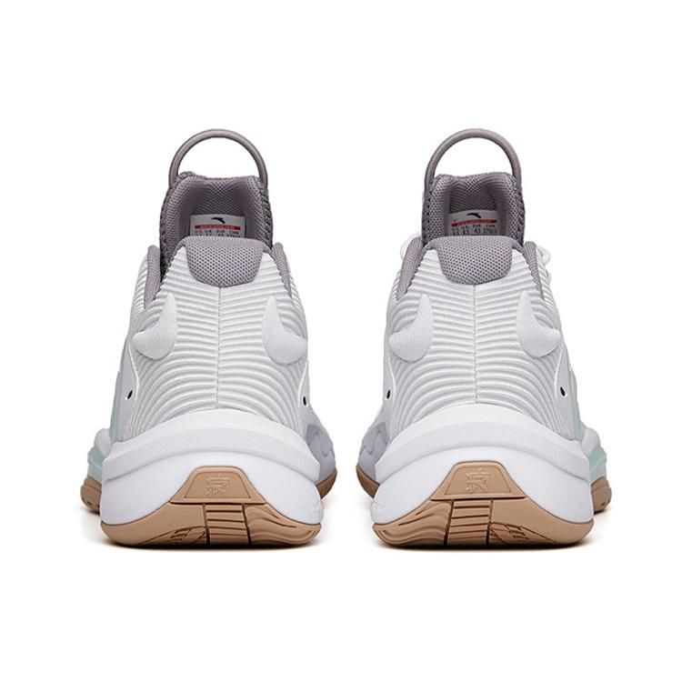 New Anta Hear Wave 3 Cushioned Slip Resistant Low Top Basketball Shoes Men's Gray White 112131608-5