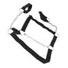 Men Chest Harness Black Punk Style Adjustable Tightness PU Metal Chain Men Top Chest Suspender for Cosplay Party