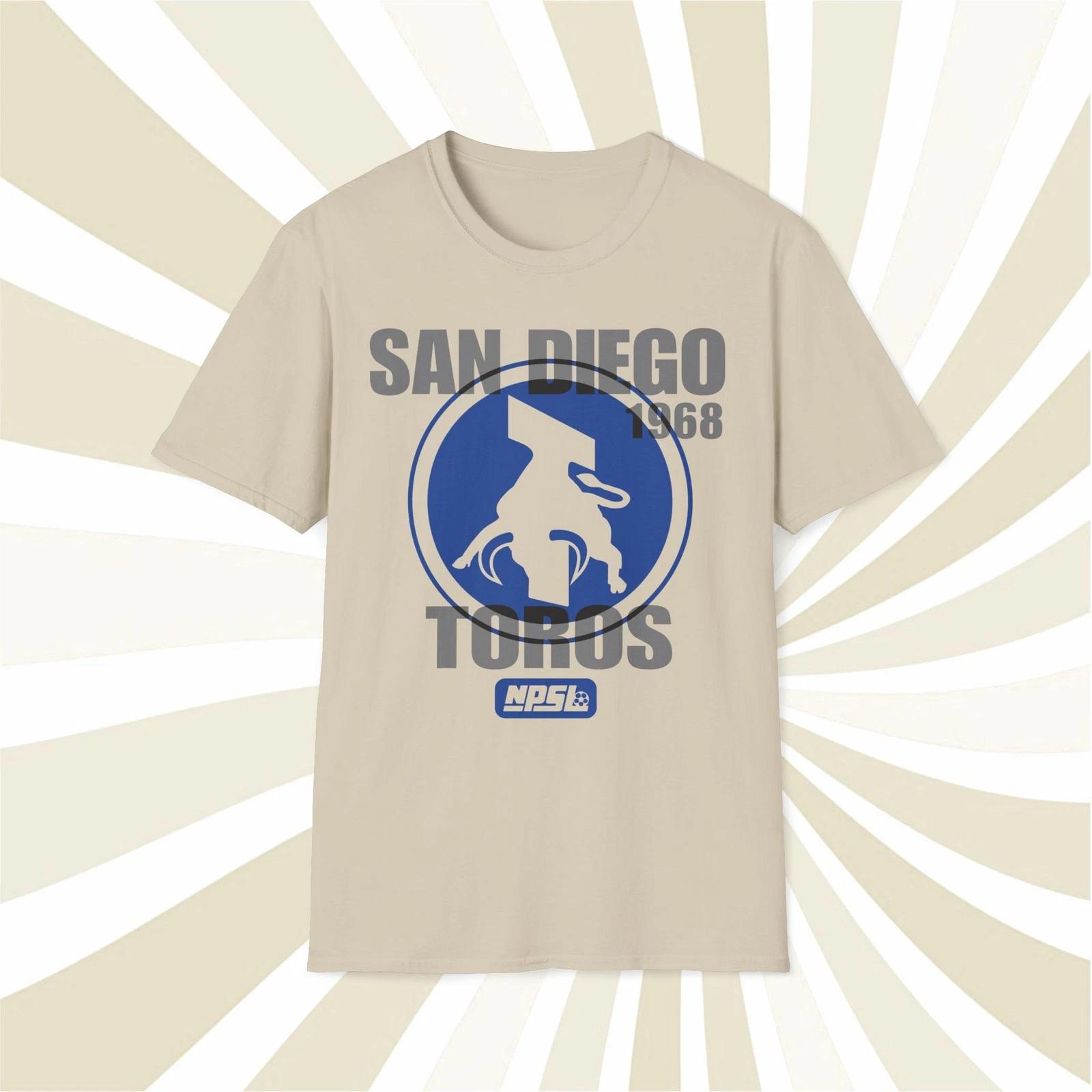 Men s and Women s T-shirts San Diego Toros 1968 NPSL Vintage Offset Printed Soccer T-Shirt M