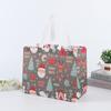 1pcs Christmas Tote Bags with Handles Xmas Non-Woven Gifts Bags Santa Snowman Treat Bags Party Decorations
