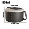 Lunch Bowl Double-Layer Anti-Scald Lunch Box With Tableware Lid Stainless Steel Lunch Bowl Large Capacity Can Drain Ramen Bowl