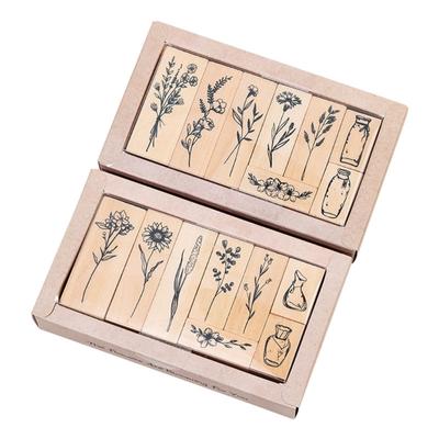 Plant Flower Wood Rubber Stamp for Diary Scrapbooking Painting Card Making