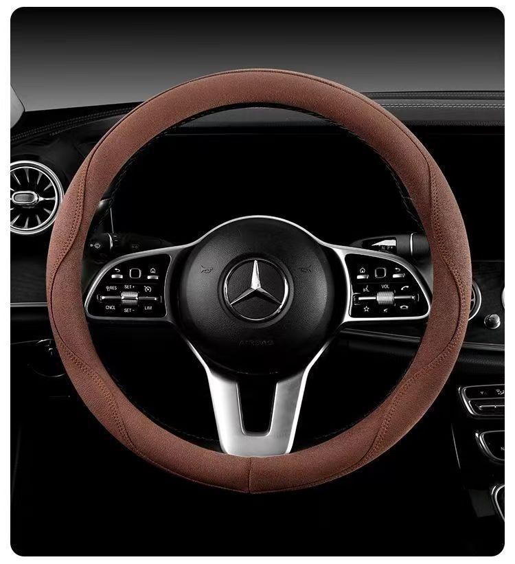 Universeller rutschfester Wildleder-Lenkradbezug - Ganzjährig, bequem & stilvoll